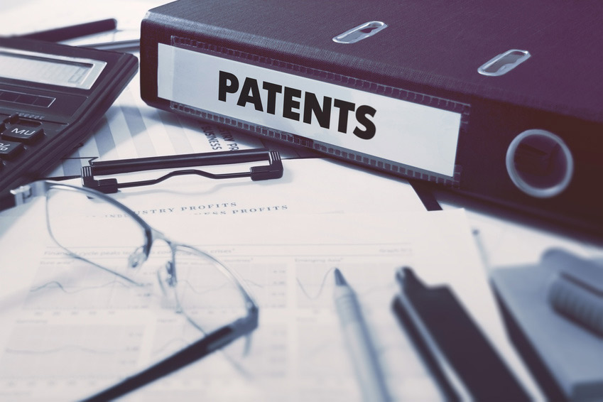 Patent Attorney folder on office desk